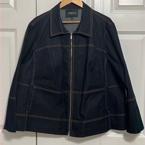 Lafayette 148 Size 3X dark wash denim jacket